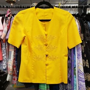 Vintage Button Front Blouse